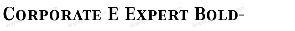 Corporate E Expert Bold字体转换